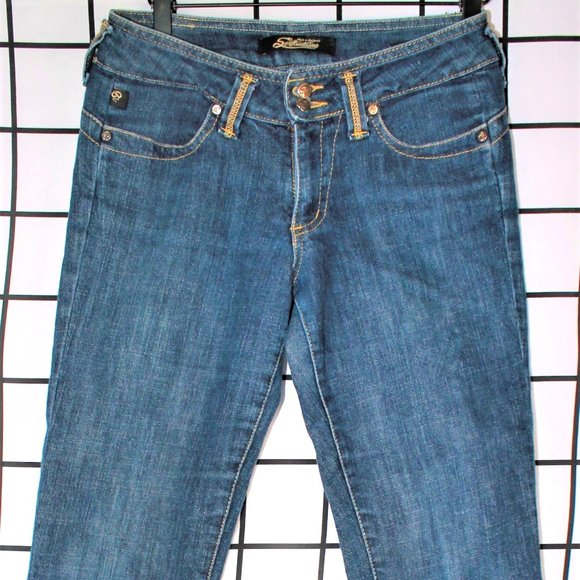 Vintage Serfontaine Bootcut Midrise Womens Jeans sz 28 Distressed - Picture 1 of 7